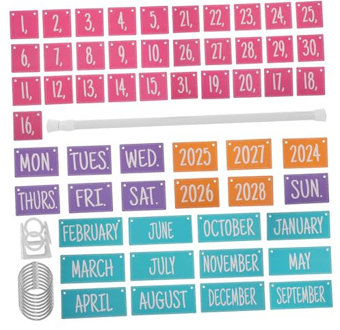 Tofficu Pädagogischer Schreibtischkalender Großer Whiteboard-kalender für Die Klassenzimmer Heimdekoration Kalenderform Organizer Tage Woche Poster