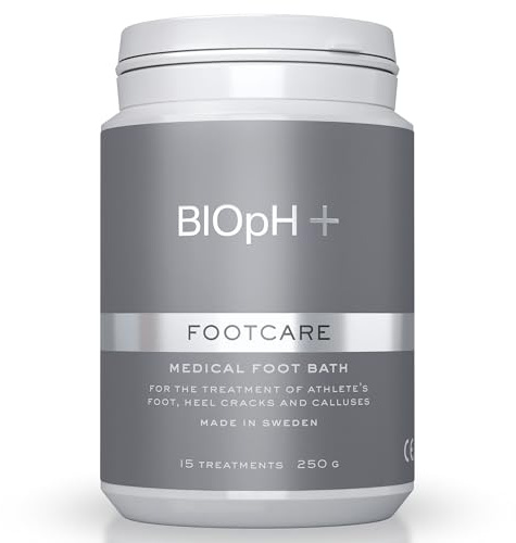 BIOpH+ Fußpflege 250 g - Antimykotisches medizinisches Fußbad für Spa & Bad - Behandlung von Fußpilz, rissigen Fersen und Hornhaut