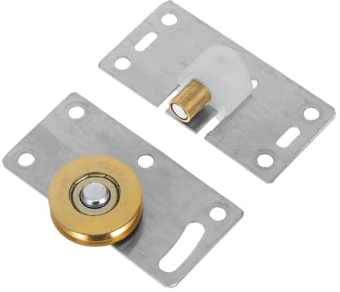 HOMSFOU 1satz Sliding Door Aus Edelstahl Geräuschloses Schiebetürsystem Für Kleiderschrank Möbel Einfache Montage Vielseitig Einsetzbar Pulley Wheels Für Schiebetüren