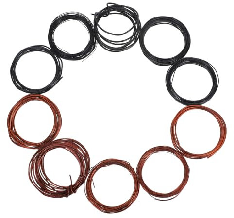 DIYEAH 10piezas Alambre De Aluminio Trenzado Flexible Para Ramas De Árbol Herramienta De Entrenamiento Para Bonsái Planta De Dinero Jardinería Manualidades Escultura Jardín