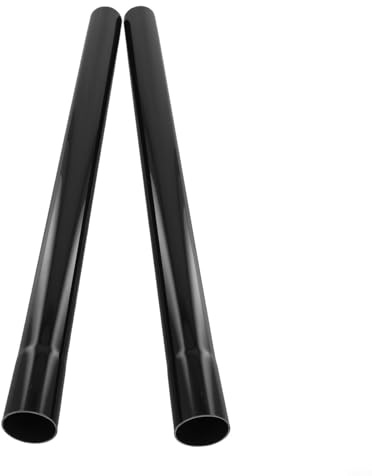YJDOORPLAY Paquete de 2 tubos de extensión para aspiradora, tubo de conexión recto para piezas de aspiradora Midea, plástico negro, 32 mm de diámetro interior, accesorios de limpieza del hogar