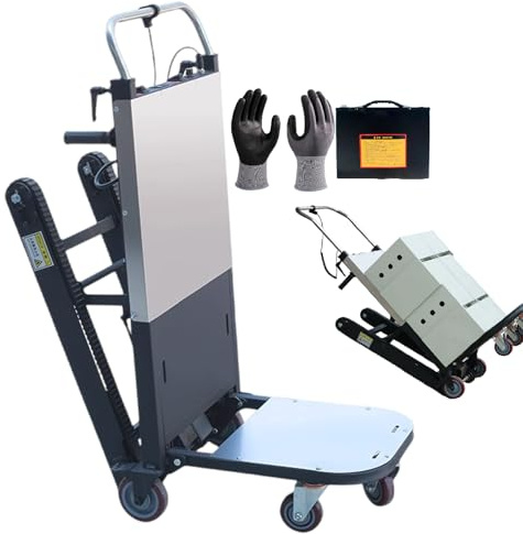 Carrello Saliscale Elettrico Potenziato Da 500 W/850 W - Robusto, Capacità Di 220/300 Kg, Cingoli In Gomma Antiscivolo E Design Pieghevole Per Mobili, Magazzino E Logistica 500w(1battery)