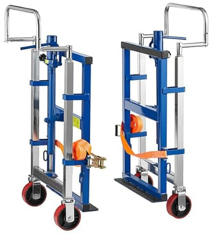 Hydraulic Equipment Mover, 3950 lb Capacity, 2-Piece Set, Blue Steel, 6 Wheels