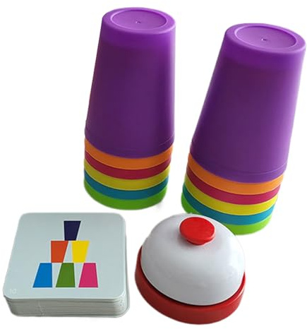 Stapelbecher - Speed Stacking Cups | Stacking Game | Interaktives Spielset | Quick Cups Activity For Motor-Koordination | Stapelbecher-Spielzeug Für Kinder | Lustige Interaktive Stapelbare Nistbecher