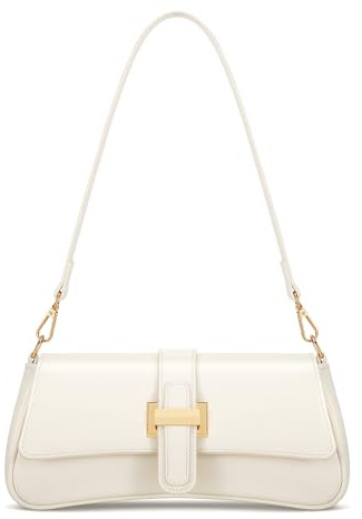 Shoulder Bag for Women, Small Handbag Hobo Purses, Retro Clutch Underarm Bag, Beige
