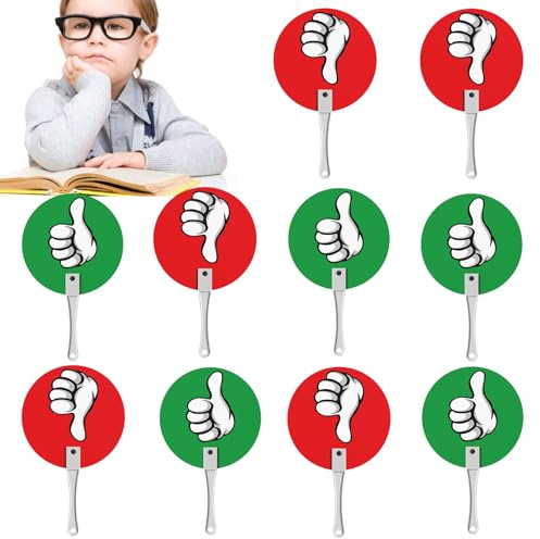 Ja nej-paneler - 10 stycken röstningsskyltar i klassrummet, dubbelsidiga