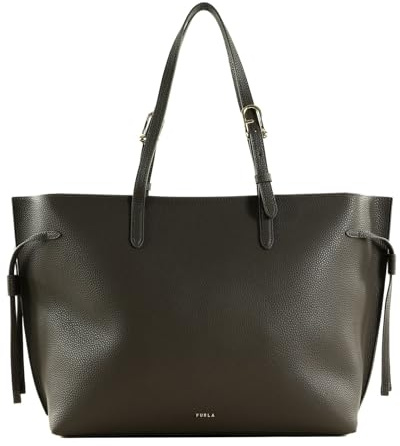 Furla Leder Schultertasche Shopper Ava Tote With Zip Urban Gray + Ciliegia d int dunkelgrau