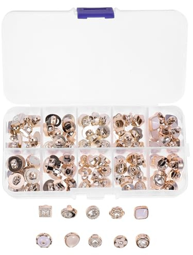 NOLITOY Set da 100 Bottoni per Camicie in Perla di Plastica Accessori per Abbigliamento Fai da Te Pulsanti di Ricambio per Decorazioni su Maglioni e Cappelli Elementi di Fissaggio