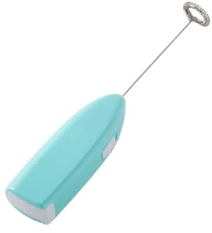 Frullino elettrico for uova, montalatte, mini frullatore for caffè e tè in acciaio inossidabile da cucina for uso domestico(Blue)