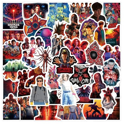 60pcs Strange Funny Thing Stickers, Waterproof Vinyl Stickers Laptop Skateboard Phone Guitar Travel Case Bike Decal for Teen Girls Boys Adult