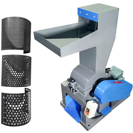 ArbDicco 2.5KW 220V Electric Hammer Crusher Machine for Stone Glass Rock Crushing Grinding Milling Shatter with 3/6/10mm Screens, 300 to 500 kg/h Productivity