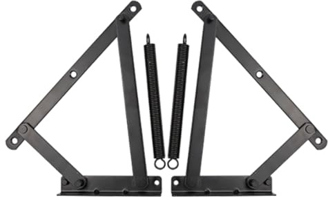 Angoily Folding Sofa Bed Spring Hinge Drop Down Cabinet Door Lift up Hinge Sturdy Triangular Storage Box Hardware for Furniture
