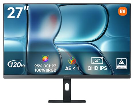 XIAOMI Monitor 2K QHD 27 Pulgadas,120Hz,2560 x 1440,100% sRGB, P27QDA-RAGL