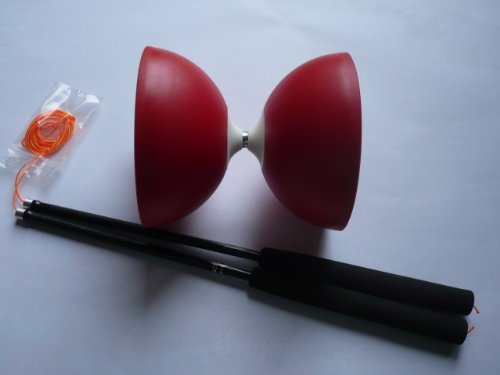 Henrys Circus Diabolo ROT mit ULK2 Weiss + Carbon schwarz