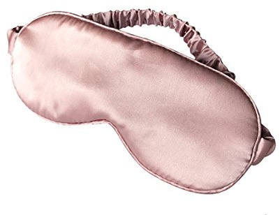LULUSILK 100% Mulberry Silk Sleep Eye Mask for Sleeping Women and Men, Pink