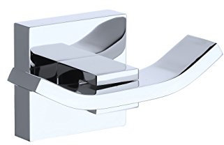 Kelelife crochet porte-serviettes double crochets pour murale, chrome poli, construction en laiton