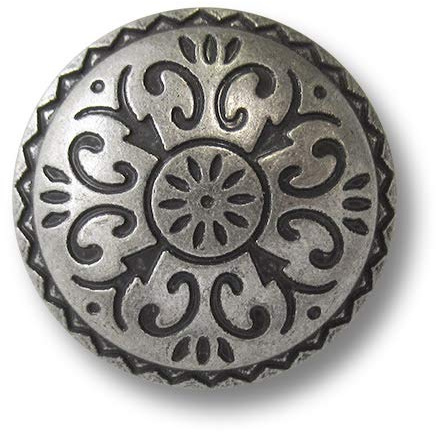 6er Set Metallknöpfe in vintage silber mit Trachtenmotiv - perfekt als Trachtenknöpfe oder für historische Kostüme! Durchmesser: ca. 17mm!
