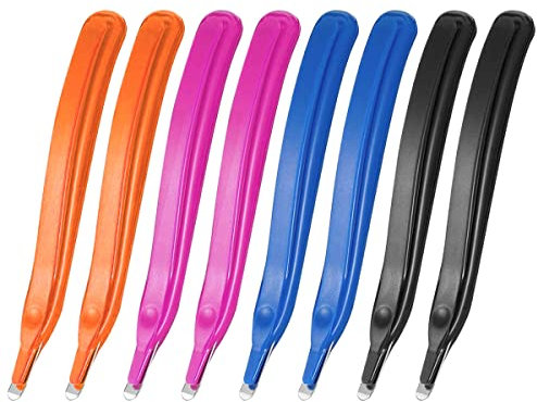 HOSTK 8 stücke Magnetische Klammerentferner Abzieher Stiftwerkzeug mühelos für Büro Schule und Zuhause Schwarz Blau Rosa Orange Grün