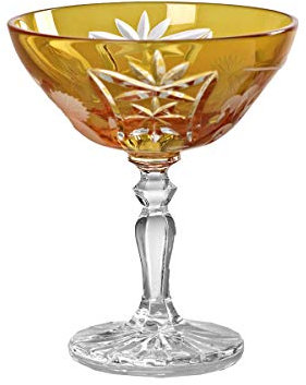 Likörglas Likörschale Schnapsglas Handgeschliffen Traube Kristall Glas 45 ml