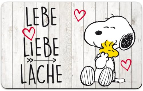 Snoopy Brettchen Lebe, Liebe, Lache