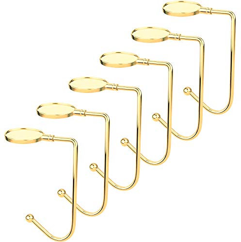 Komotu Weihnachtsstrumpf-Halter für Kaminsims – 6 Stück rutschfeste Socken-Kaminhalter, Haken für Weihnachten, Kamin und Party-Dekoration (Gold)