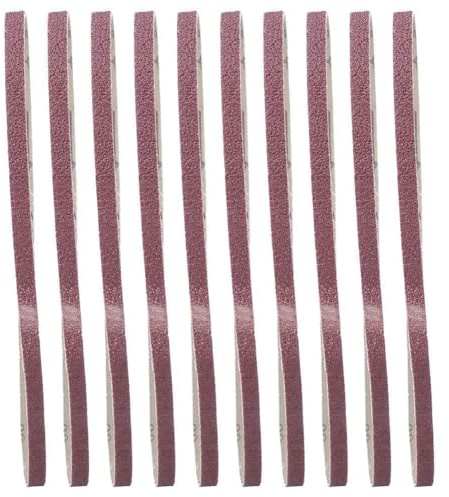 Schleifbänder 9 x 533 mm, Schleifband Set, 10 Stück Bandschleifer Schleifbänder, Aluminiumoxid Schleifbänder für Holzarbeiten, Polieren und Schleifen für Belt-Schleifmaschinen 180#