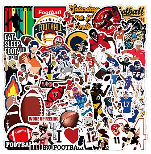 HNTR Z Aufkleber – 50 Z Sticker für Scrapbook, Stickerbuch, Laptop, Kindle & mehr (Football US)