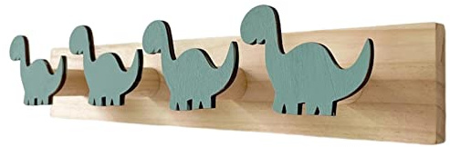 MISOYER Dinosaur Coat Hook | Wood Decorative Animal Coat Rack - Wall-Mounted Coat Hooks Rack, Door Hanger, Kids Bedroom Decorations