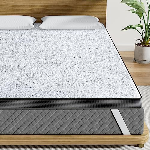 BedStory Surmatelas 140 x 190 x 7cm en Mousse à Mémoire de Forme, Bambou et Gel - Confort et Fraîcheur Garantis!