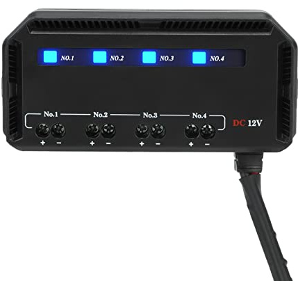 Sicherungsblock 12V Relaiskasten Sicherungshalter Relaisbox und Sicherung 4-Wege-Sicherungs- und Relaiskasten 20 A mit LED-Anzeige für Motorrad, Auto, LKW, Wohnmobil, EV