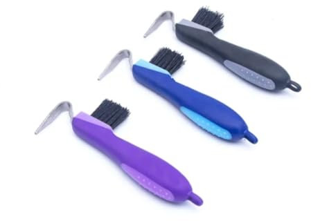 OR S-Line Pferde Hufkratzer Grip Hufpickel Anti Rusch Griff (Grau)