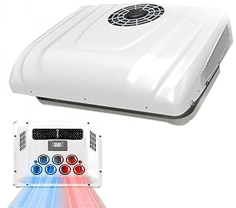 Miuxe Aire Acondicionado Eléctrico para Autocaravana, Aire Acondicionado Montado En El Techo, Aire Acondicionado CC para Autocaravana, Aire Acondicionado Portátil CC para Calefacción Y Refrigeración