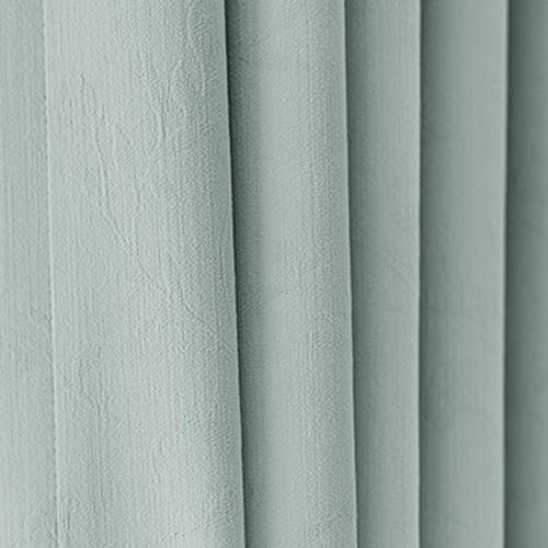 Ayoiow Verdunkelungsvorhänge Röllchen, Thermo Gardinen Mit Ösen, Polyester Gardinen Vorhang Blickdicht 2 Stück, Mintgrün, 102X214CM