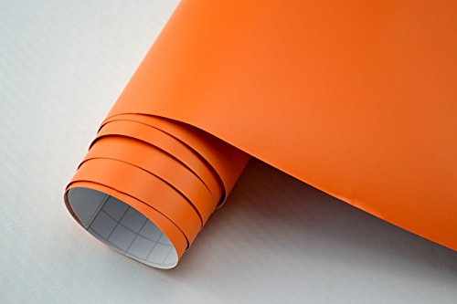 Neoxxim 21,3€/m2 3D Autofolie matt orange matt 50 x 150 cm Lackfolie Car Wrapping Lackschutzfolie blasenfrei flexibel