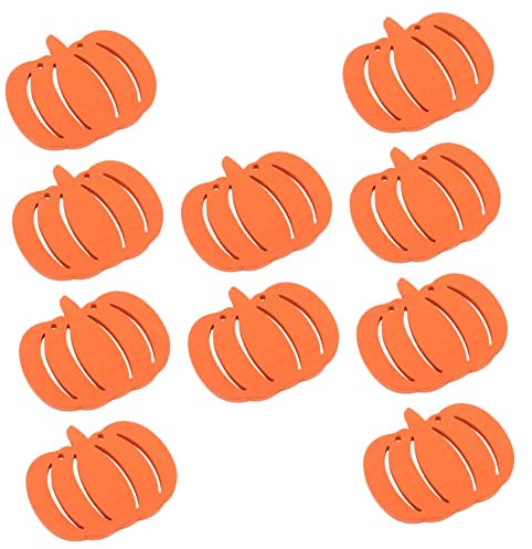 HAPINARY 10stücke Halloween Dekoration Teiliges Aus Unlackierten Holzscheiben Kürbis Ornamente Für Kreative Bastelarbeiten Sicher Und Kinderfreundlich Für Halloween Und Erntedankfest