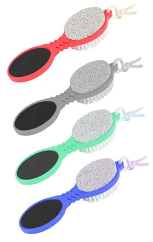 PLAFOPE Roll Piedi 4 Pezzi, File la Cura dei Piedi in Pp e Acciaio Inossidabile/pietra, Leggero e Portatile, per Rimuovere Calli e Pelle Dura Colore Casuale