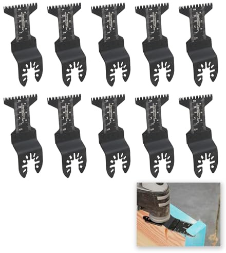10PCS 45mm Wide Coarse Oscillating Multi Tool Blades, Oscillating Saw Blades, Compatible with Dremel Fein Multimaster Makita Stanley Worx Multi Tool Etc, for Metal, and Plastic Cutting