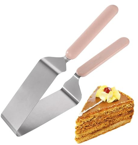 ccuzs Abrazadera de corte de pasteles, cortadora de tartas de acero inoxidable | Cortador de bizcocho triangular para tartas - Dispositivo para rebanadas de pastel de horno de acero inoxidable,