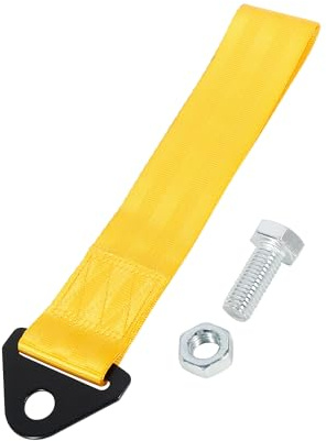 A ABSOPRO Giallo Universale Auto Trainare Gancio Traino Paraurti Rimorchio Cinghia Cintura Sostituzione dell'articolo