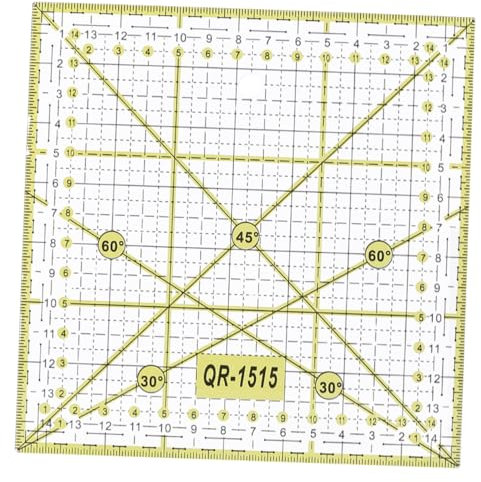 IWOWHERO Quilting-nählineal Patchwork-lineal Rasterlinie Zum Nähen Und Quilten Quadratisches Lineal Aus Kunststoff
