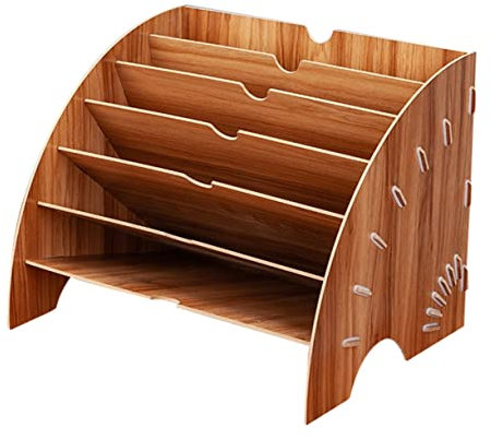 NUOBESTY 1stück Fächerförmiger Holz-bücherregal Mit Mehreren Für Büro Studie Und Bibliothek Stilvolle Aufbewahrung Dokumente Und Bücher Kirschholz-