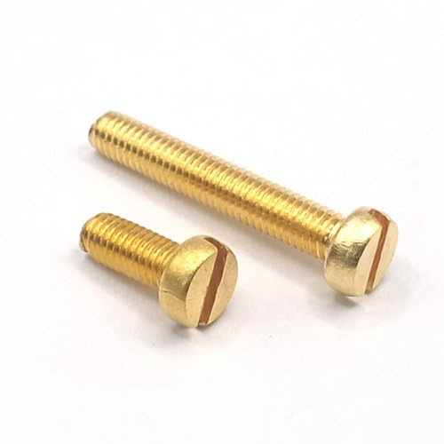 Zylinderkopfschrauben DIN 84 mit Schlitz - Messing - gelb (M4 x 16, 50 Stück)