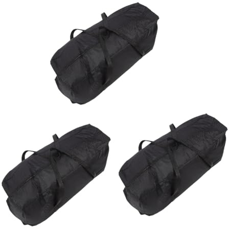 IMIKEYA 3 Pièces pour Barbecue Au Charbon De Bois Gril à Outils pour Plaque Chauffante De Plein Air Doublure Trousse Tente à Outils Barbecue De Camping Black Tissu Oxford