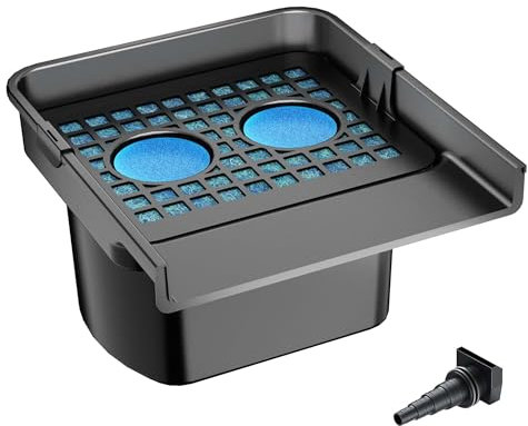 SunSun CWF-400 Cascata laghetto con Sistema filtrante Integrato, 14000 l/h, Vasca con Larghezza di Uscita 400 mm, per Giochi d'Acqua da Giardino