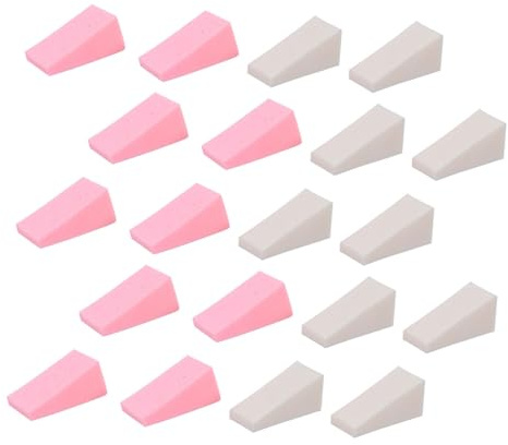 Healvian 30pezzi Piumino per Trucco Piumino per Fondotinta in Polvere per Cipria Strumento Cosmetico di Cunei per Trucco Pratici Cuscini in Spugna per Cipria per Casa e Viaggio
