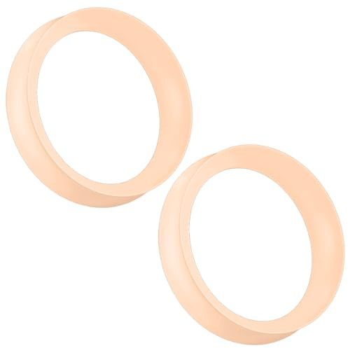 Ocptiy 4G Flesh Tone Silicone Gauges Tunnels Plugs for Ears Stretchring Kit 4 Gauge Earrings Platic Rubber Ear Thin Soft Tunnel Plug Double Flare Hollow Gauges Size 5mm Piercing Women Men 3/16 inch