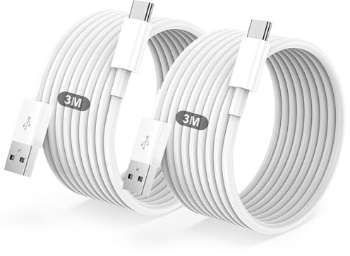 Cavo USB Type-C,Per Originale Cavetto USB C Cellulare Ricarica Rapida 2Pezzi 3M+3M,Per iPhone 17/Air/Pro Max/16/15/Pro/Plus/Pro Max,Per Samsung Galaxy S24/S23+/Ultra/S22/A53/A54/iPad Pro/Air/cavi