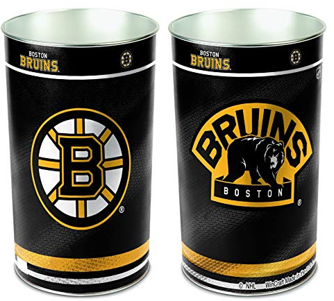 WinCraft 1094380091 Nhl Boston Bruins 15 Corbeille à déchets Blanc Taille unique