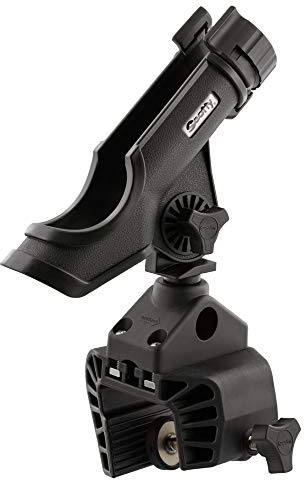 Scotty 0339-BK Powerlock Rutenhalter mit Klemmhalterung 0449 schwarz, Einheitsgröße | Nicht permanente Befestigungslösung für Ihr Wasserfahrzeug