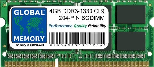 4GB DDR3 1333MHz PC3-10600 204-PIN SODIMM Memoria RAM para Ordenador PORTÁTILES/NOTEBOOKS